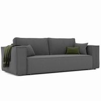 SOFA mit Schlaffunktion und Bettkasten, Dunkelgrau - Dunkelgrau/Grau, Holzwerkstoff/Textil (240/84/105cm) - Idohome