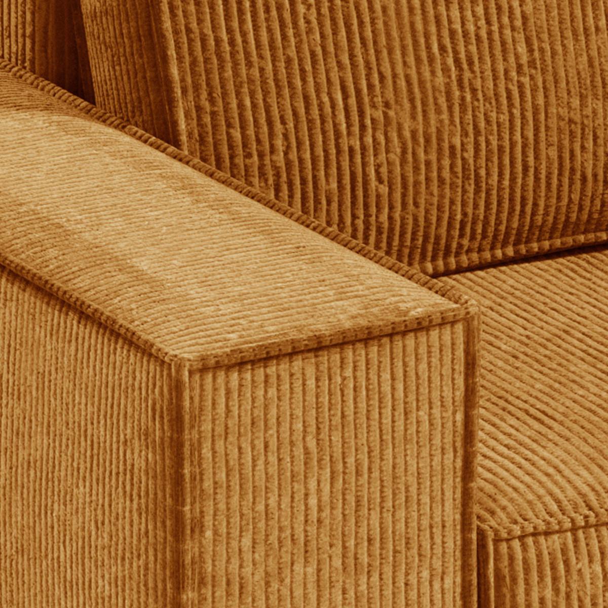 ECKSOFA Isaac 3 Sitzplätze Gelb - Gelb, Holz (257/148cm) - Petits-meubles