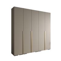 DREHTÜRENSCHRANK 236.7/250/47 5-türig - Kaschmir/Goldfarben, Holz/Metall (250/236.7/47cm) - MÖBEL KRYSPOL