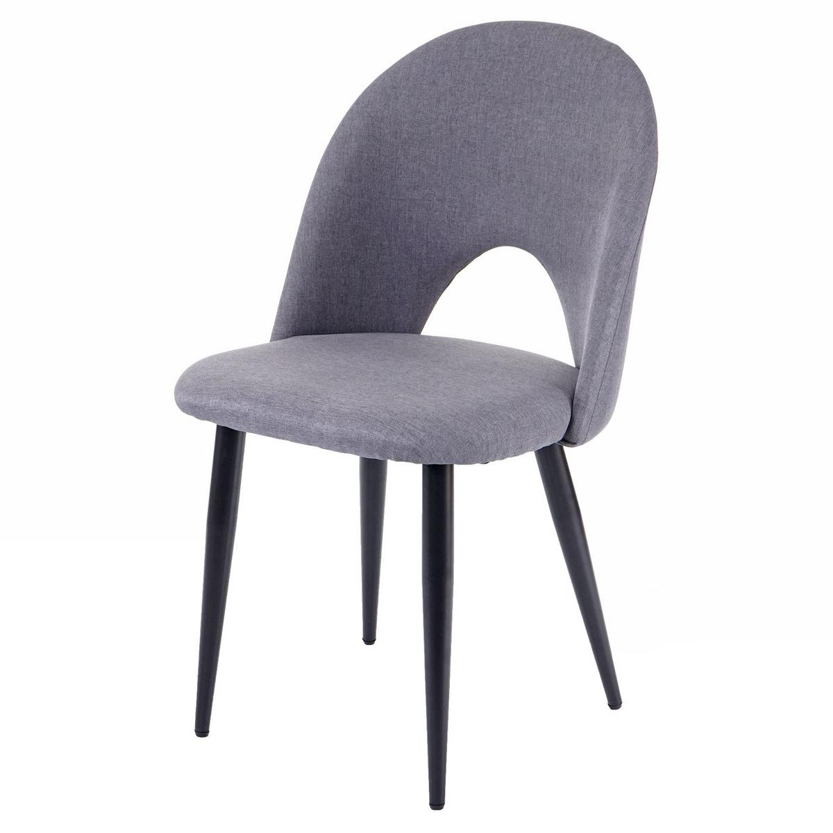 ESSZIMMERSTUHL Grau 4er-Set - Dunkelgrau/Grau, Textil (49/85/53cm) - MCW