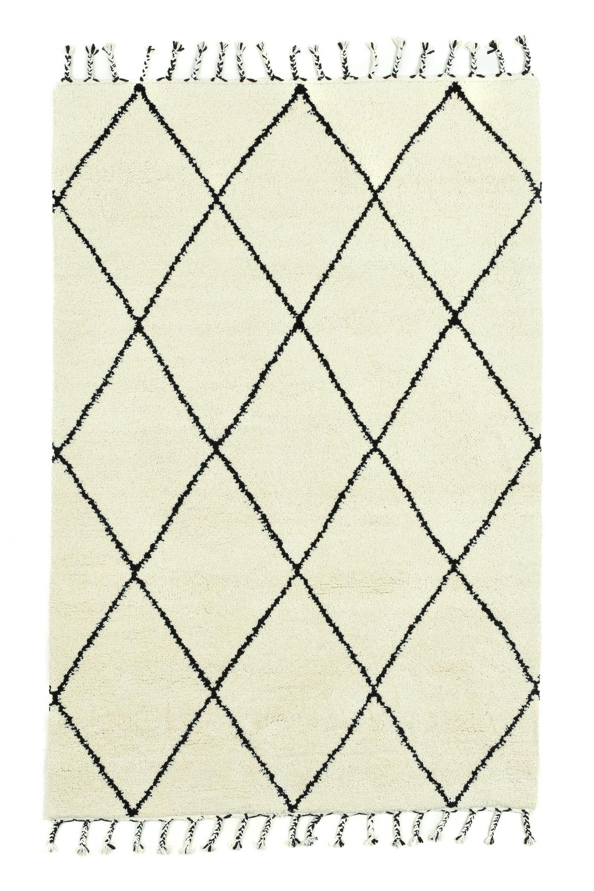 BERBERTEPPICH Marmoucha 140x200 cm - Schwarz, Textil (140/200cm) - THEKO
