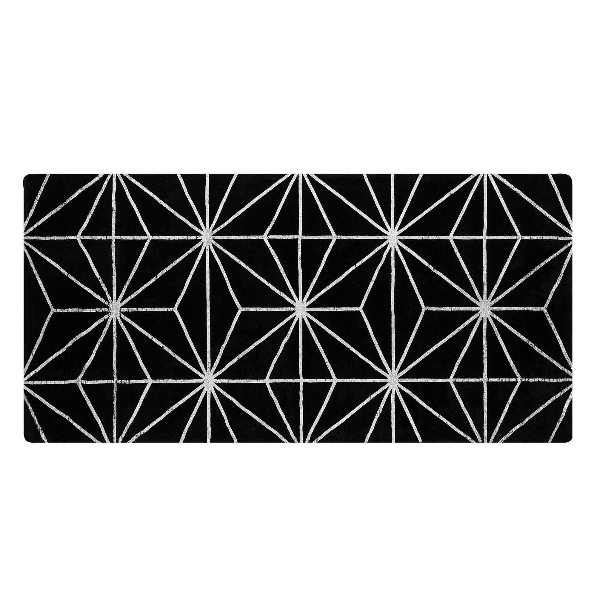 KURZFLOR-TEPPICH Sibel 150/80 cm - Schwarz, Naturmaterialien (80/150cm) - Beliani