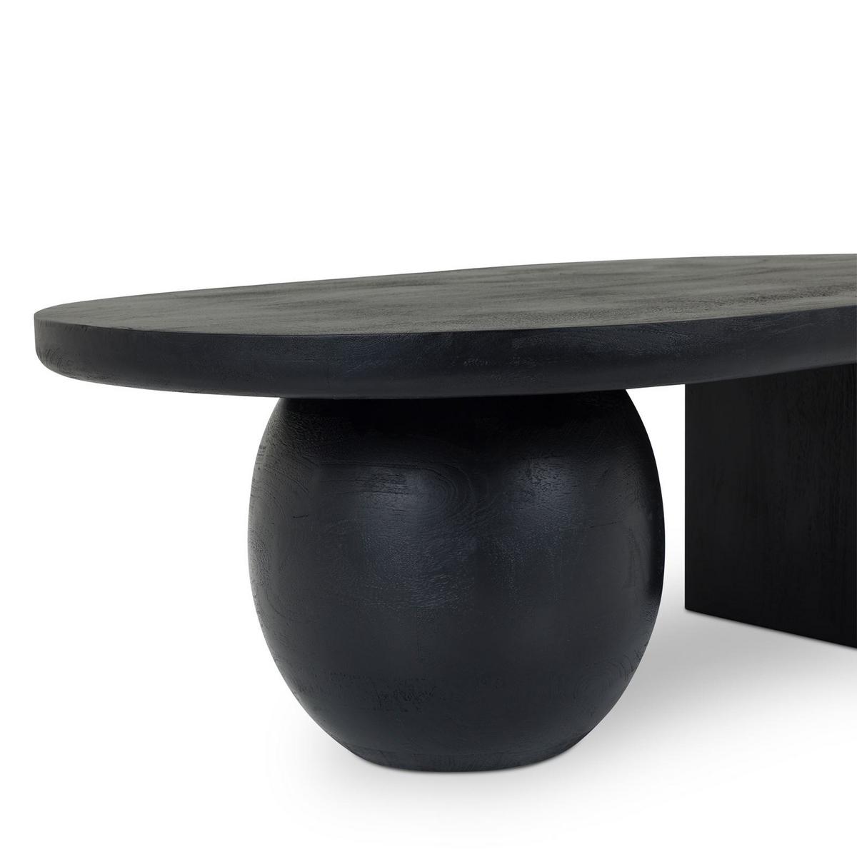 COUCHTISCH PERLA schwarz - Schwarz, Holz (70/110/37cm) - IDIMEX