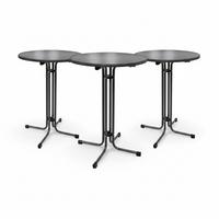 STEHTISCH Bellini Ø60xH110cm Schwarz (3tlg) - Schwarz, Holz/Metall (60/60/110cm) - Beautissu 