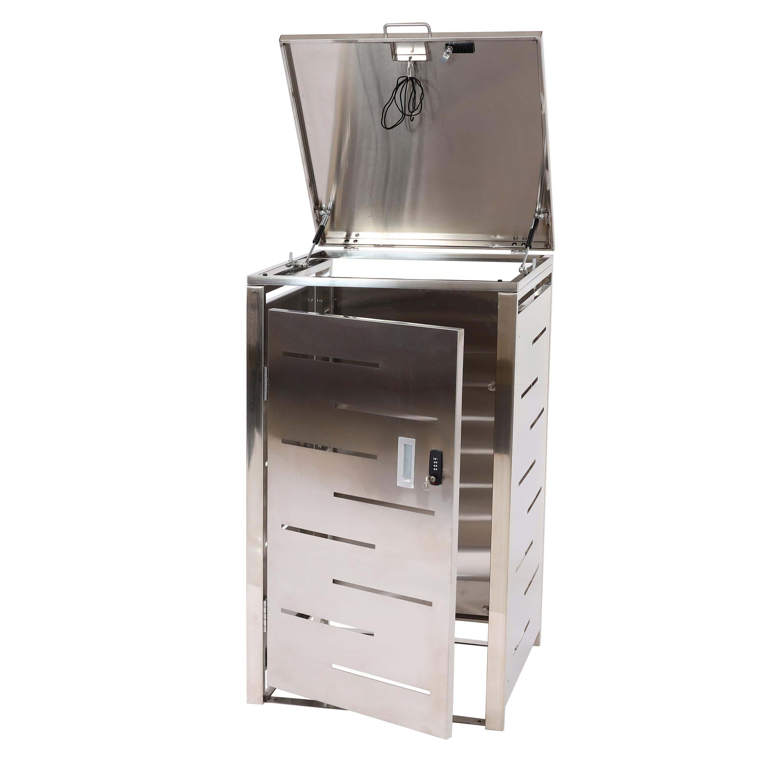 MÜLLTONNENVERKLEIDUNG 1ER Silber - Silberfarben, Metall (60/103/62cm) - MCW