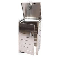 MÜLLTONNENVERKLEIDUNG 1ER Silber - Silberfarben, Metall (60/103/62cm) - MCW