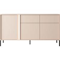 SIDEBOARD Donna in Beige mit LED 153/81/40 cm - Beige/Schwarz, Holzwerkstoff/Metall (153.1/81.4/39.5cm) - WFL GROUP