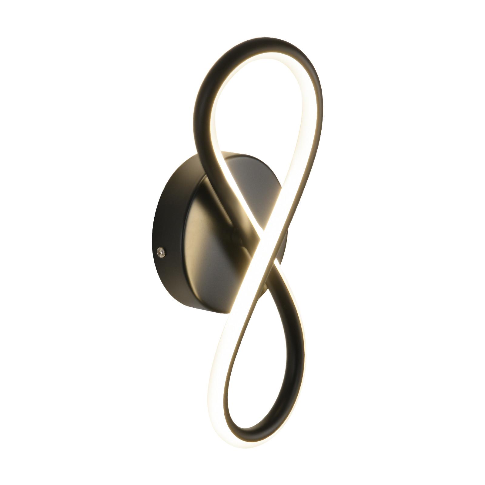 LED - WANDLEUCHTE Wellthar 12.0/9.0/31.0 cm - Schwarz, Kunststoff (12/9/31cm) - ZMH