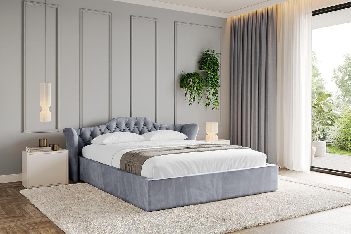 POLSTERBETT mit Bettkasten und Lattenrost, Bett mit Matratze H3/H4 - ZORAN-V1 120x200 Grau - Grau, Holzwerkstoff/Textil (120/200cm) - ALTDECOR