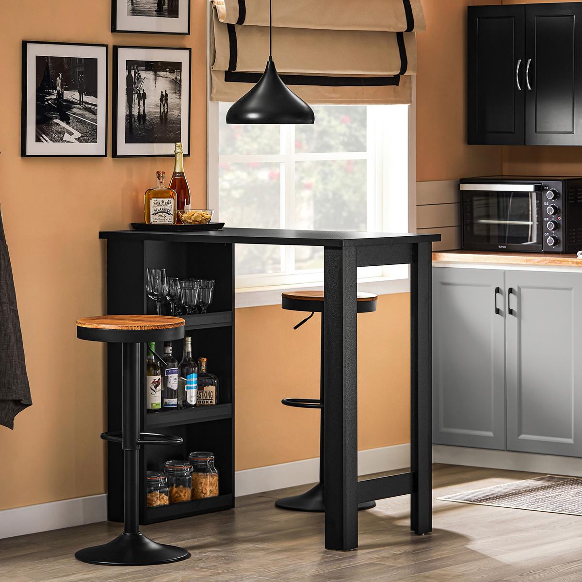 BARTISCH Schwarz - Schwarz, Holzwerkstoff (57/112/106cm) - SoBuy