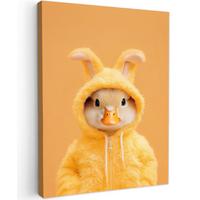 LEINWANDBILD Osterhase - Kostüm - Ente Room Decor 30x40 cm - Gelb, Textil (30/40cm) - MuchoWow