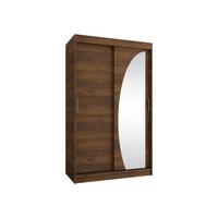SCHWEBETÜRENSCHRANK Wika 120 cm - Silberfarben/Nussbaumfarben, Holzwerkstoff/Kunststoff (120/200/62cm) - MIRJAN24