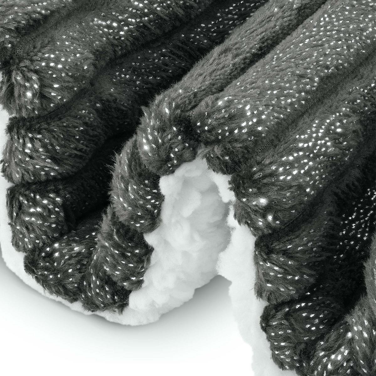 DECKE Elisa 220/240 cm Anthrazit - Anthrazit, Textil (220/240cm) - Beautissu 