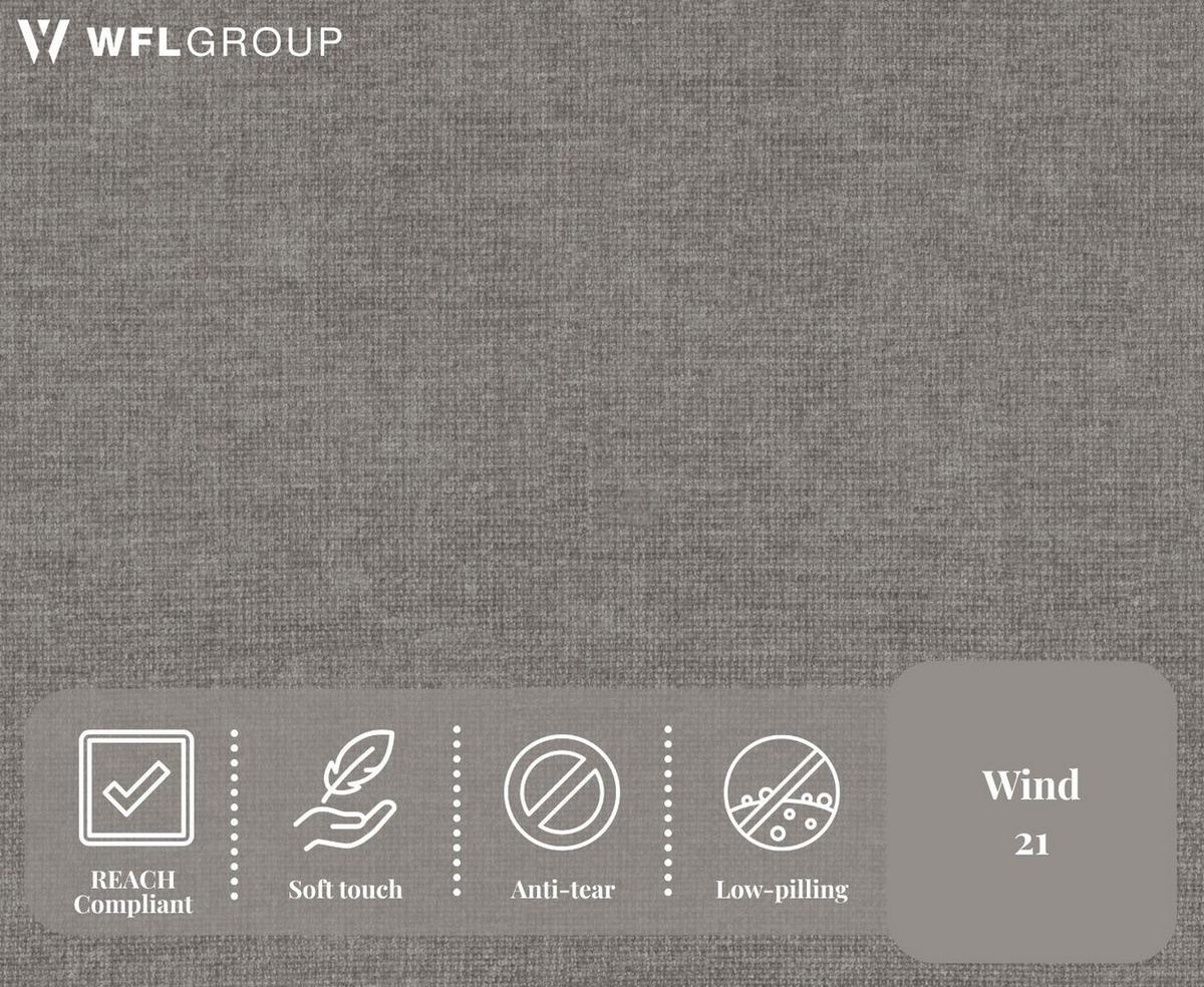 ECKSOFA Alva 3-Sitzer Universall Rechts/Links, Strukturstoff Taupe Beige Grau 277/154/83 cm - Taupe/Beige, Textil (277/154cm) - WFL GROUP