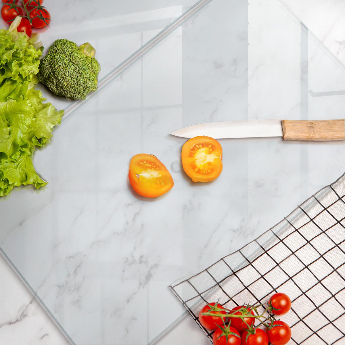 HERDABDECKPLATTE (2stk.) 30x52 cm Transparent - Transparent, Glas (30/0.4/52cm) - TULUP
