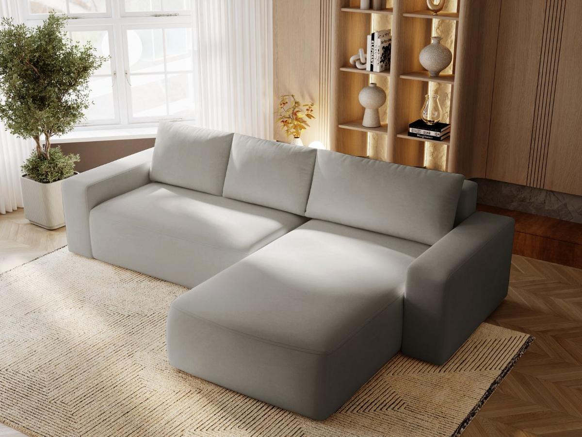 ECKSOFA Tazones Hellgrau Rechts - Hellgrau, Holz/Kunststoff (250/165cm) - Graingold