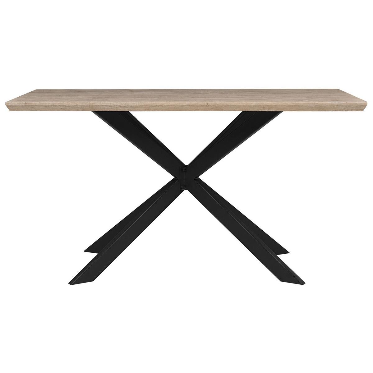 ESSTISCH 140/80/75 cm Hellbraun, Schwarz Rechteckig Spectra - Hellbraun, Holzwerkstoff (140/80/75cm) - Beliani