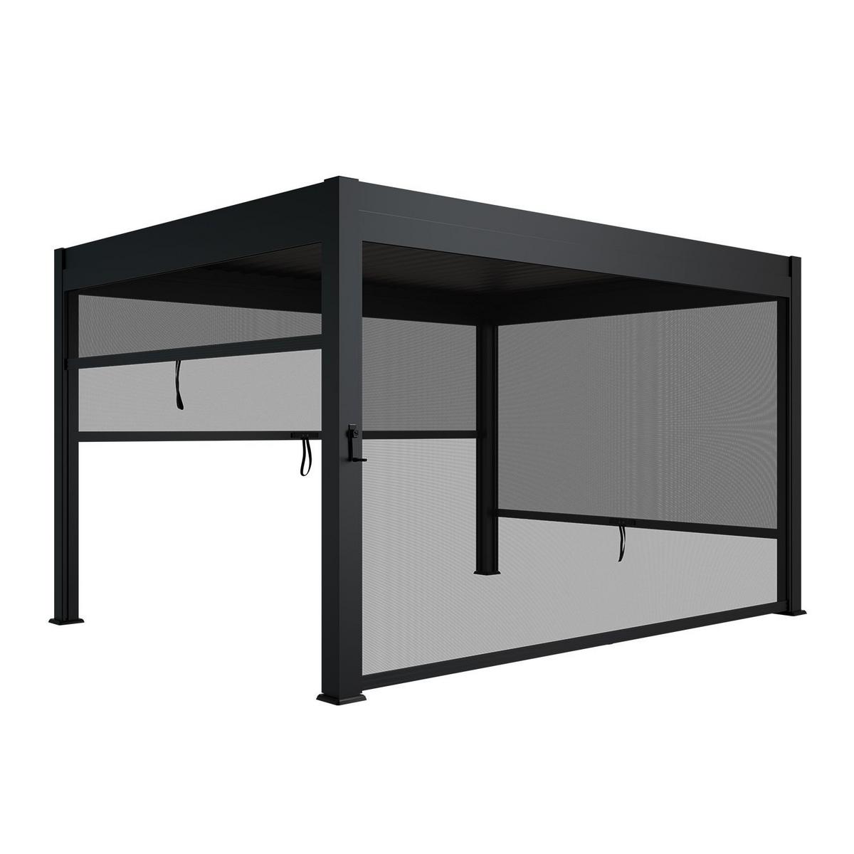 PERGOLA/ LAMELLENDACH Tahiti 3x4 m anthrazit - Anthrazit, Metall (392/240/400cm) - Juskys