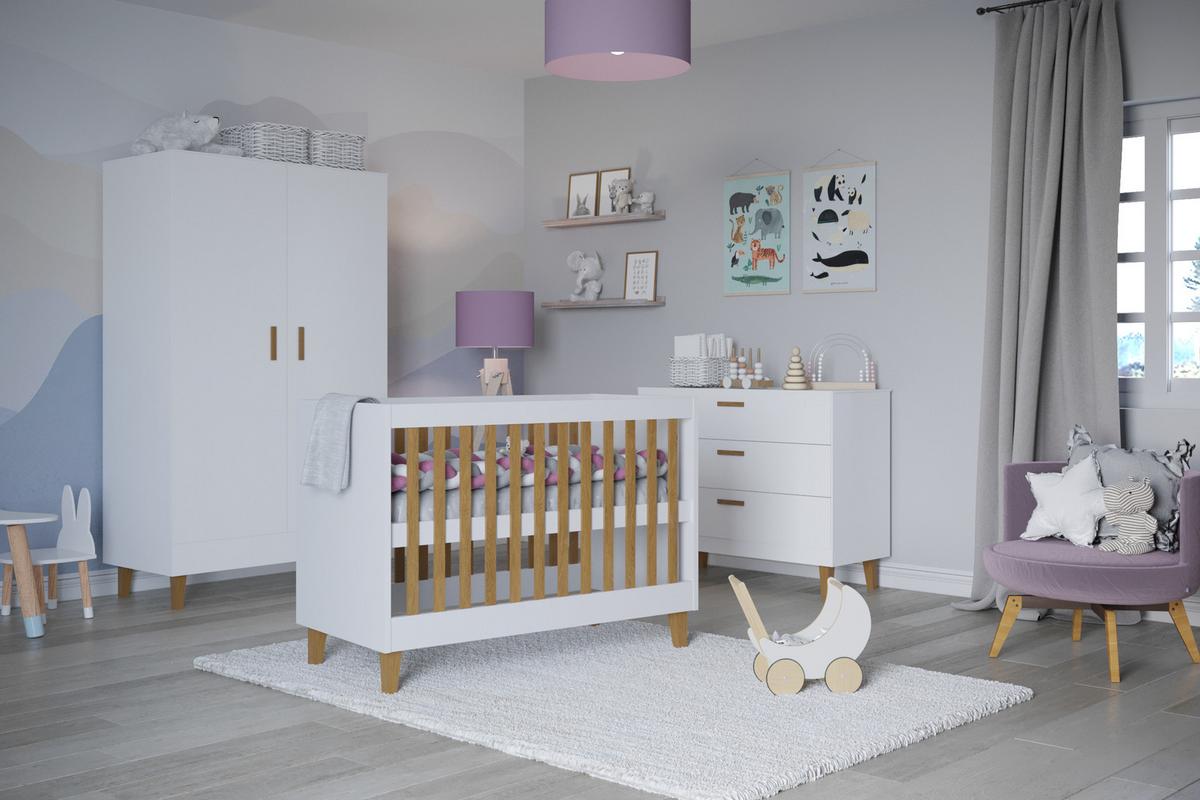KINDERBETT Kubi ohne Schublade ohne Matratze Weiß 120/60 - Weiß, Holzwerkstoff (60/120cm) - RAUMHIRSCH FURNITURE