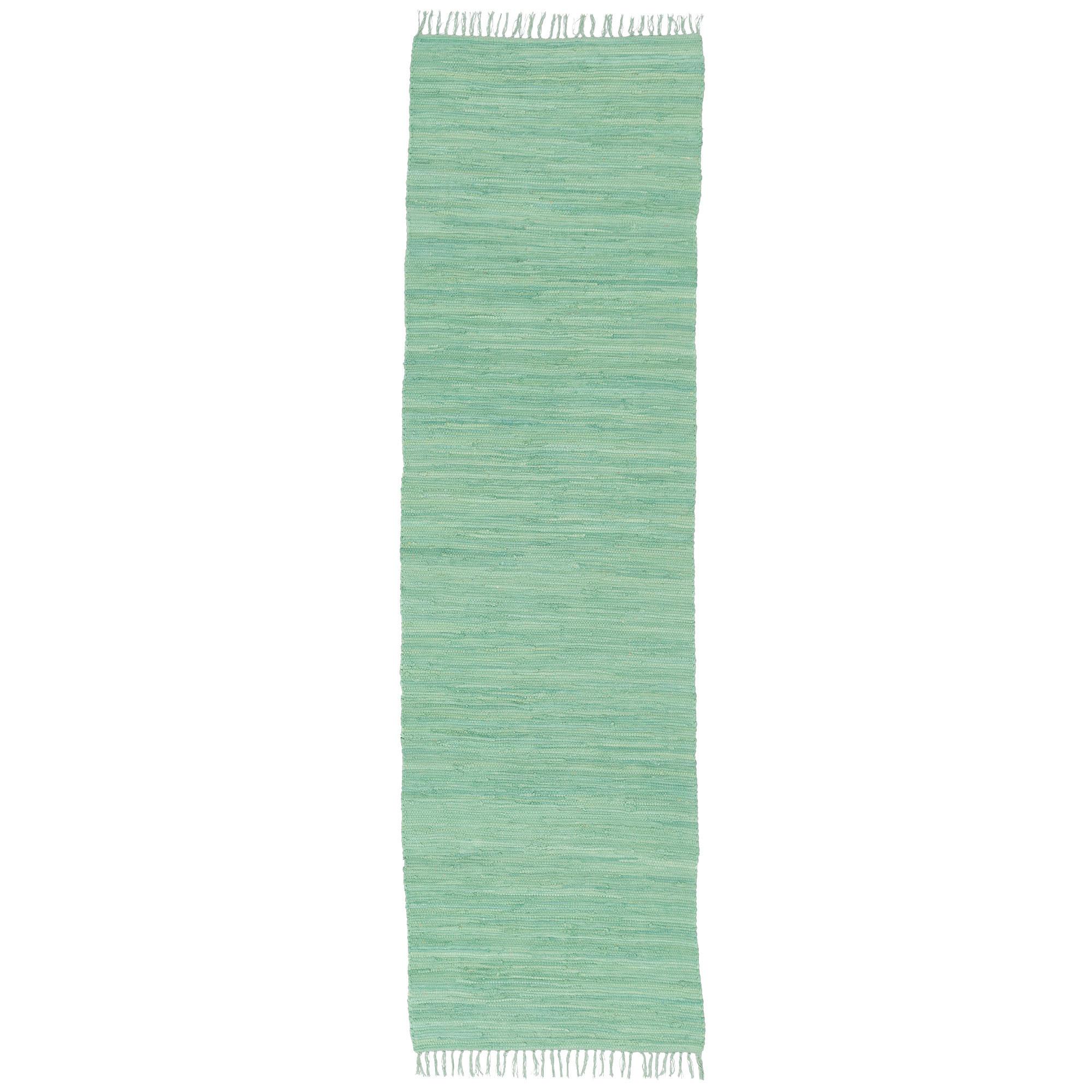 BAUMWOLLE NATUR TEPPICH LÄUFER JOLLY COTTON - Mintgrün, Textil (70/250cm) - Pergamon