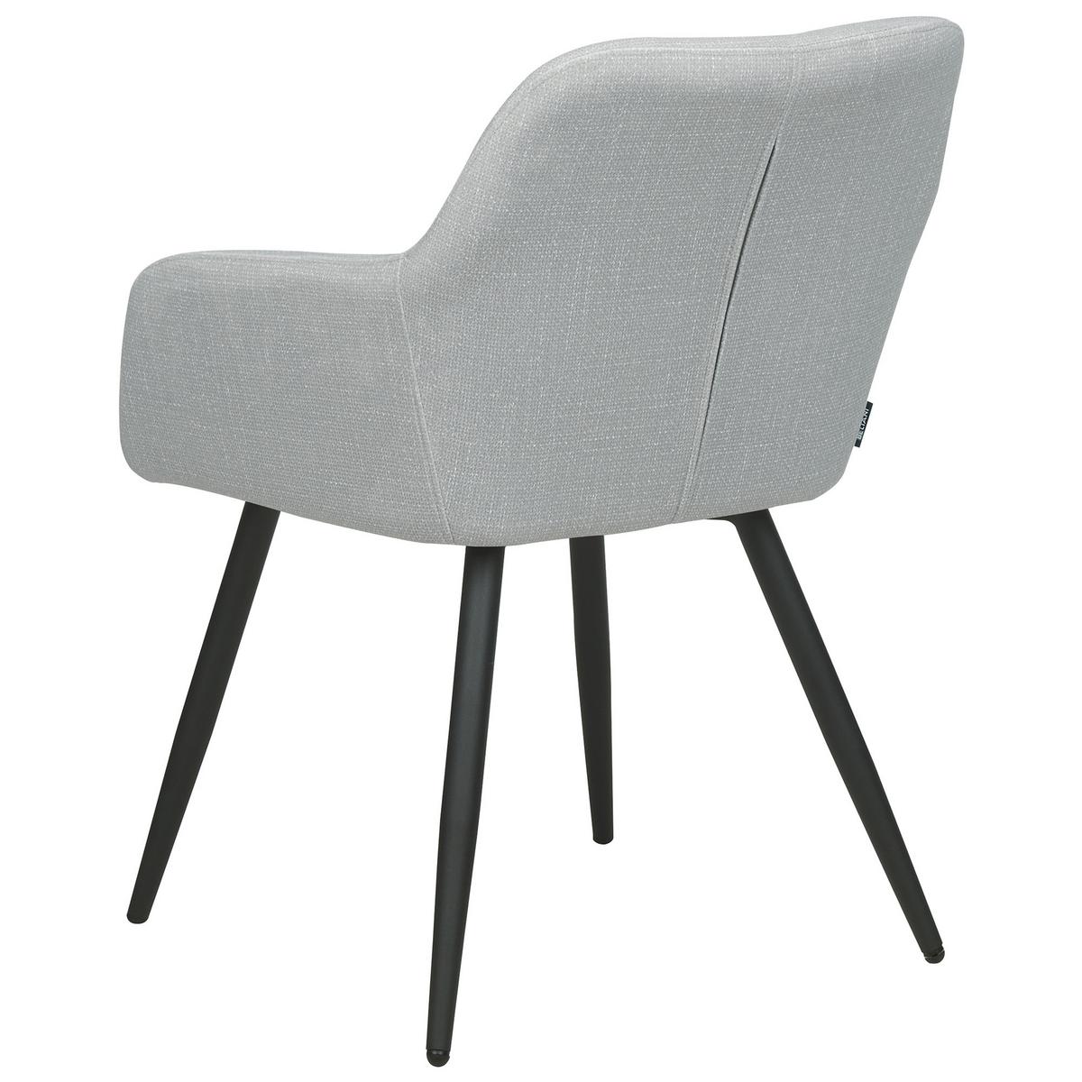 ESSZIMMERSTUHL 2er-Set Samt hellgrau Casmalia - Grau, Textil (59/78/62cm) - Beliani
