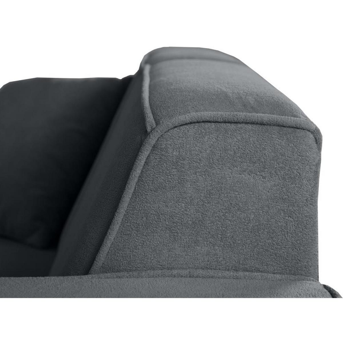 2-SITZER SOFA Pedro ohne Schlaffunktion dunkelgrau - Dunkelgrau/Schwarz, Textil (185/75/88cm) - Beautysofa