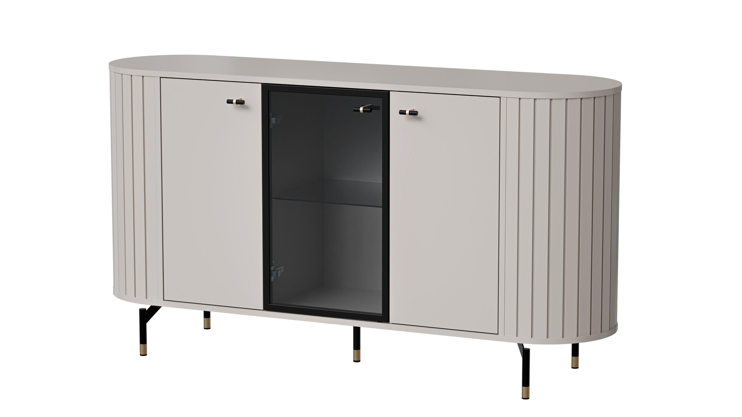 KOMMODE THIRA 150,1/81/40cm mit 3 Türen Kaschmir - Kaschmir, Holzwerkstoff (150.1/81/40cm) - MASSENO