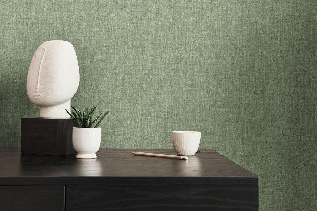 VLIESTAPETE Grün 53/1005 cm - Grün, Textil (53/1cm) - KUNSTLOFT