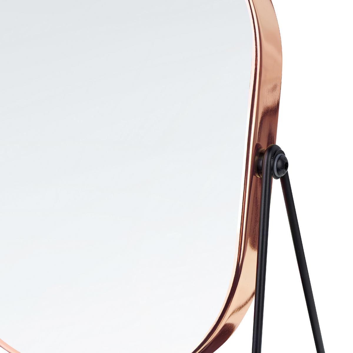 KOSMETIKSPIEGEL 20/22 cm roségold Correze - Roségold/Schwarz, Metall (15/31/24cm) - Beliani