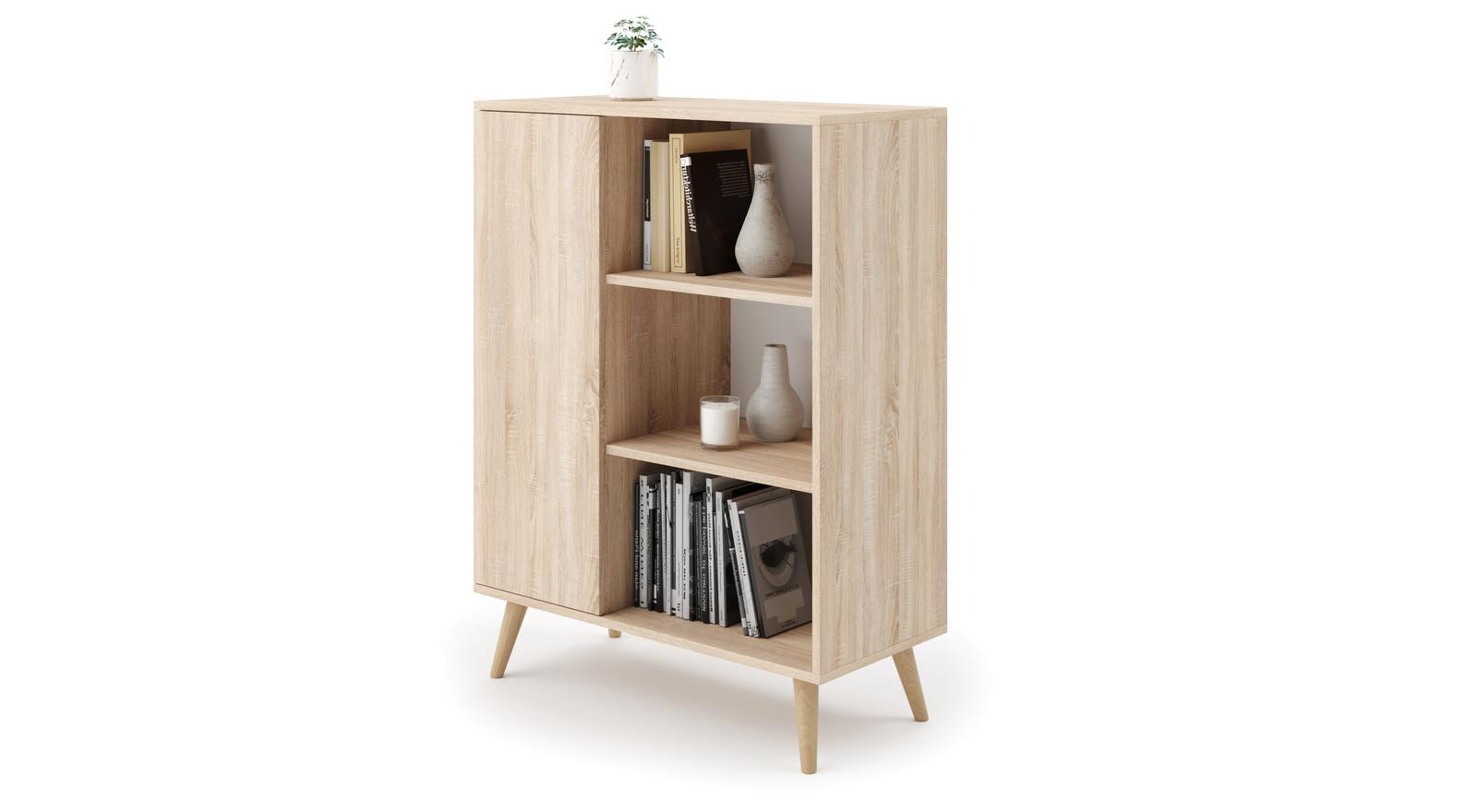 BÜCHERREGAL Fondi - Eichefarben, Holzwerkstoff (90/116/40cm) - RAUMHIRSCH FURNITURE