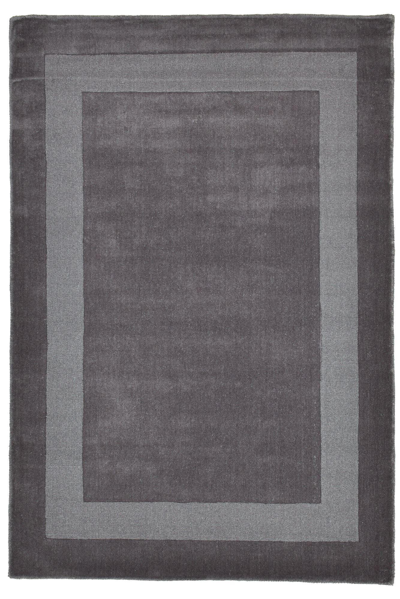 HANDTUFT-TEPPICH Usedom 80x150 cm - Anthrazit, Textil (80/150cm) - THEKO
