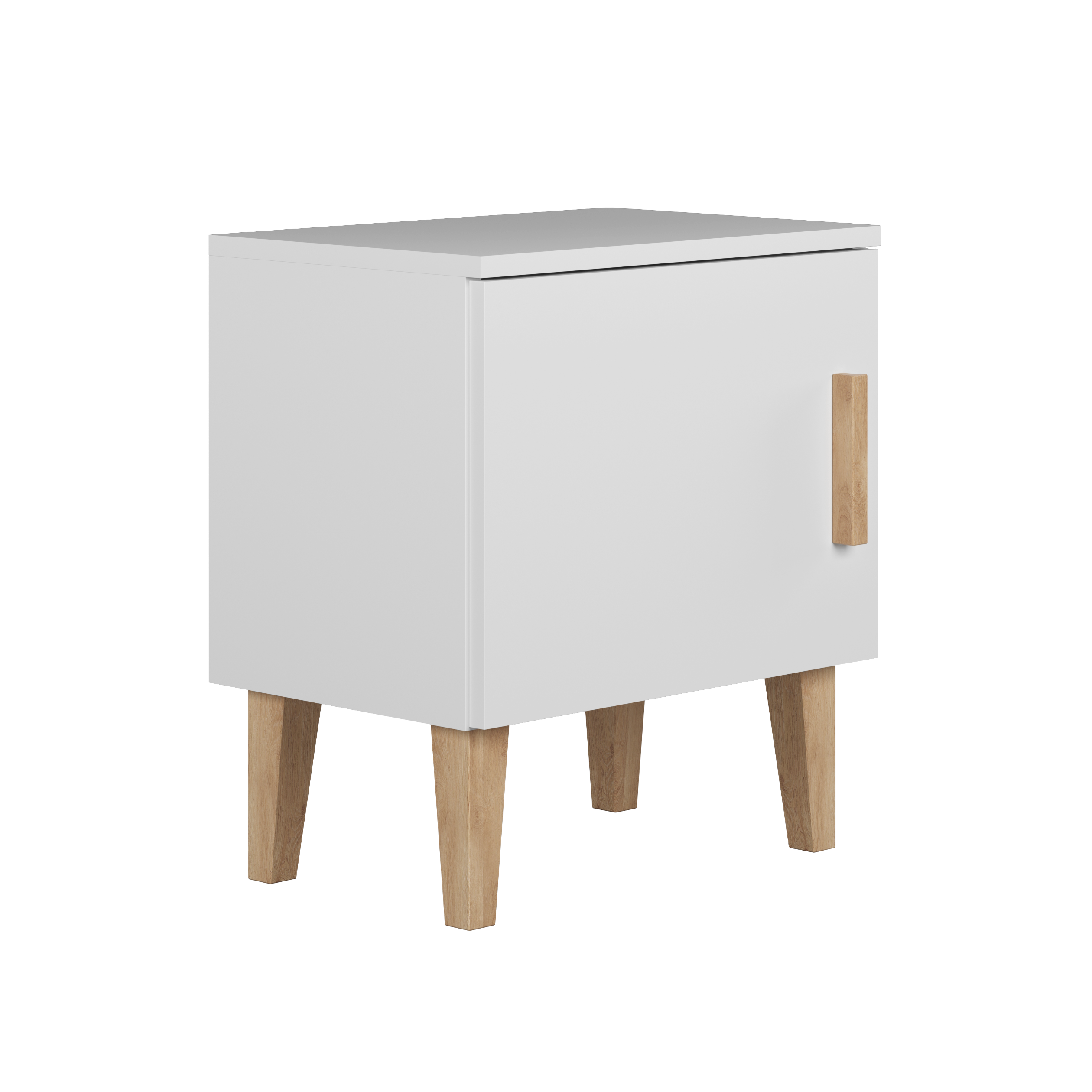 KINDER-NACHTTISCH Kubi Weiß 34/50/56 - Weiß, Holzwerkstoff (34/50/56cm) - RAUMHIRSCH FURNITURE