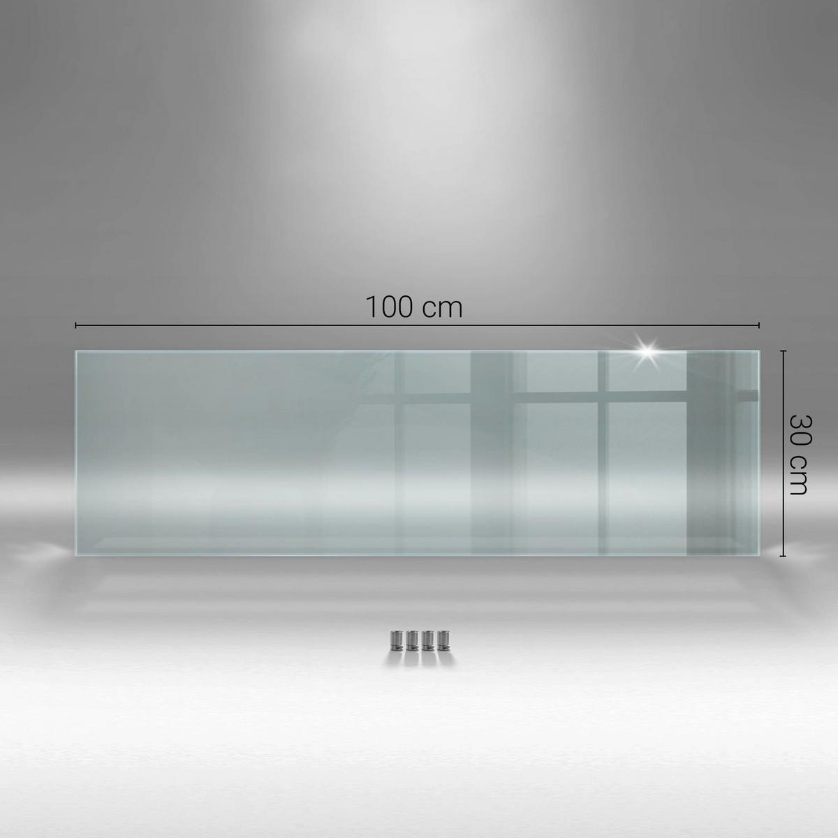 KÜCHENRÜCKWAND – 100x30 cm - Transparent, Glas (100/30/0.4cm) - Wallfluent