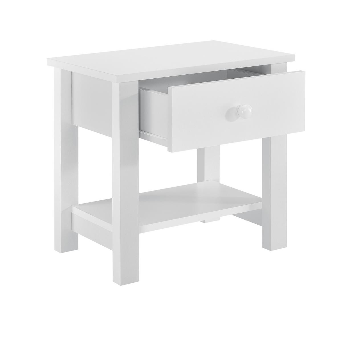 NACHTTISCH - Weiß, Metall (30/40/42cm) - [en.casa]