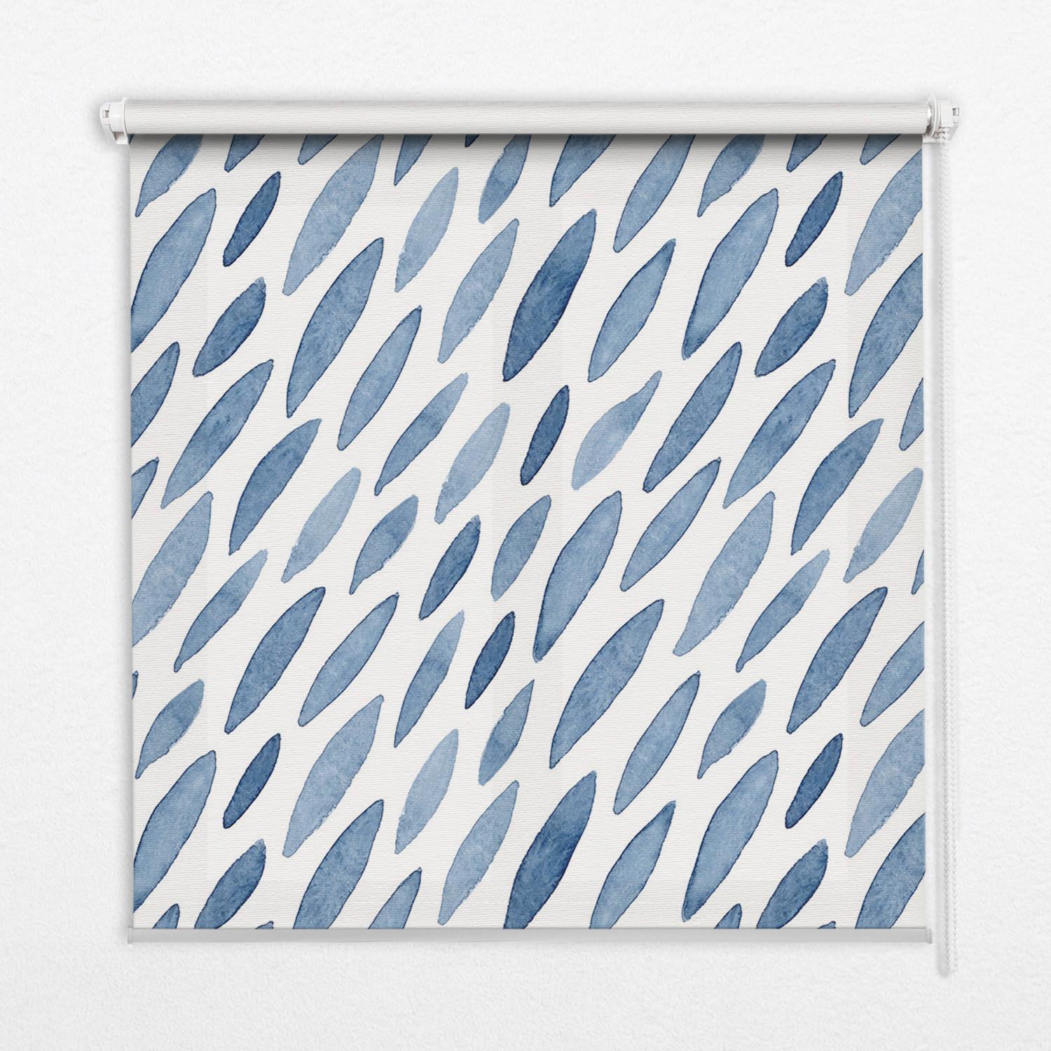 INNENROLLO - Fensterrollo - Rollo - 100x100 cm - Lackierte Maserung - Blau, Kunststoff (100/100/0.5cm) - TULUP