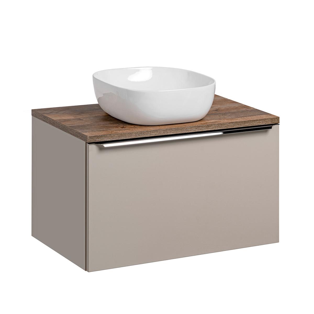 WASCHTISCH 80cm Éros Taupe - Taupe, Holzwerkstoff (80/48/46cm) - Petits-meubles