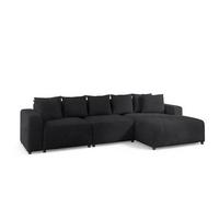 ECKSOFA Megan In Poso - Anthrazit, Holzwerkstoff/Textil (331/165cm) - Fun Möbel