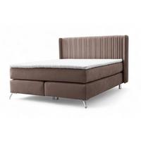 BOXSPRINGBETT Agnus - Dunkelbraun, Holzwerkstoff/Textil (160/200cm) - Fun Möbel