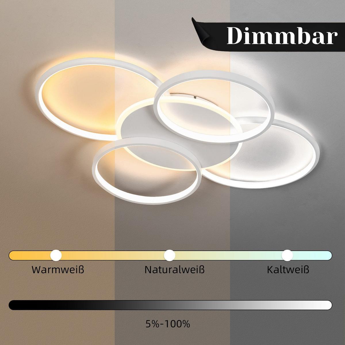 LED-DECKENLEUCHTE Marden 67/55.5/6 cm - Weiß, Metall (55.5/67/6cm) - Nettlife