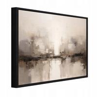 BILDER mit Rahmen Abstrakt Boho Beige 100x70 cm - Multicolor, Holzwerkstoff (100/70cm) - Wallarena