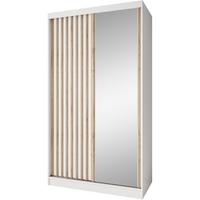 SCHWEBETÜRENSCHRANK Donatello mit 2 Türen. 120 cm, Weiß+eiche Artisan - Weiß/Eiche Artisan, Holzwerkstoff (120/205/60cm) - Beautysofa