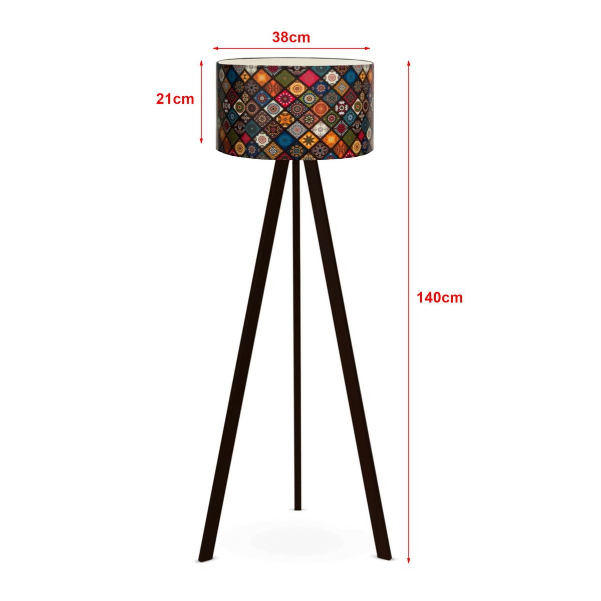 STEHLEUCHTE Newport - Multicolor, Holzwerkstoff (38/38/140cm) - lux.pro