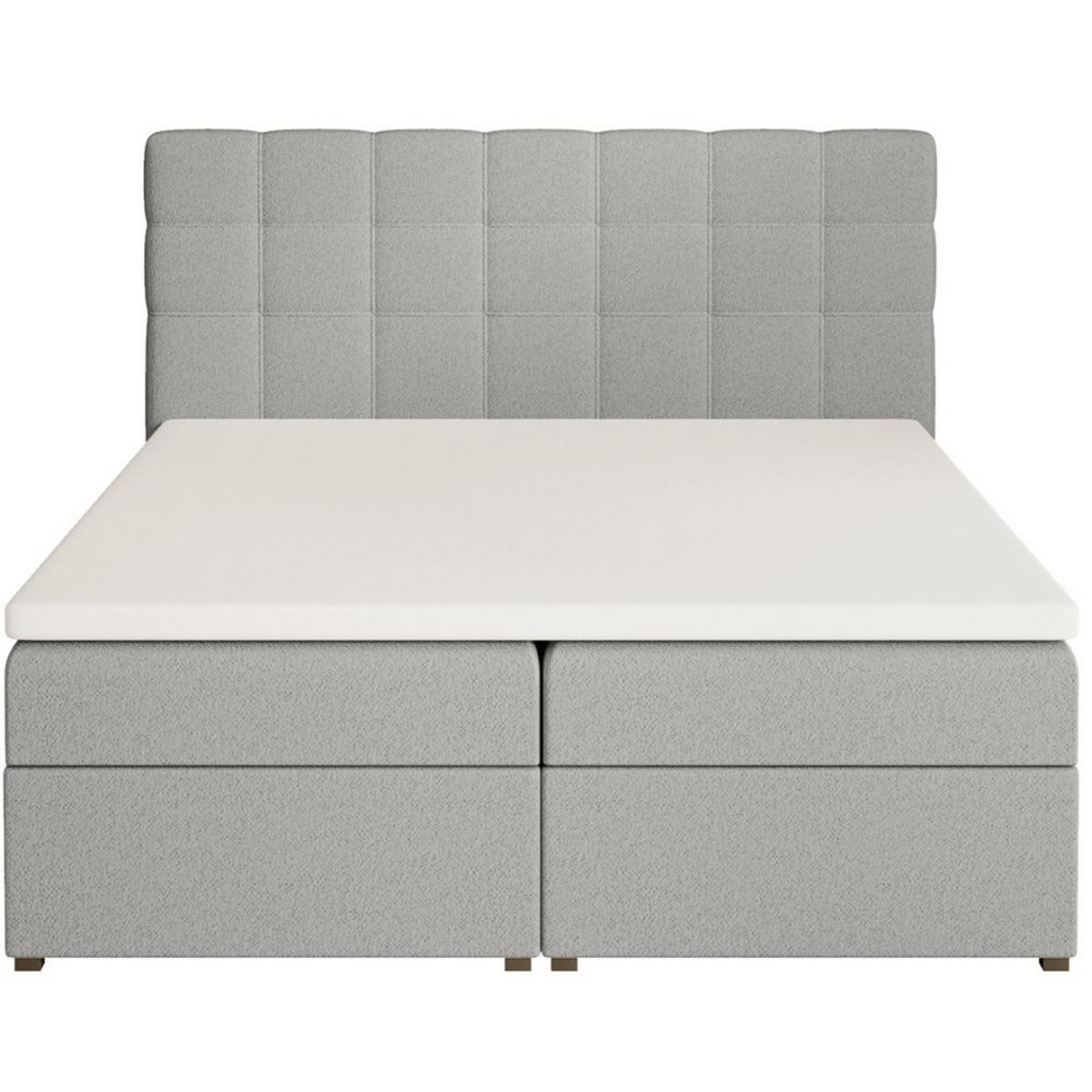 POLSTERBETT Topiq I 144/203/103 grau, Bouclé-Stoff - Grau, Holzwerkstoff (140/200cm) - Beautysofa
