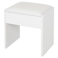 HOCKER Weiß 40x43x29,5 cm für Schminktisch - Weiß, Holzwerkstoff (29.5/43/40cm) - ECD-Germany