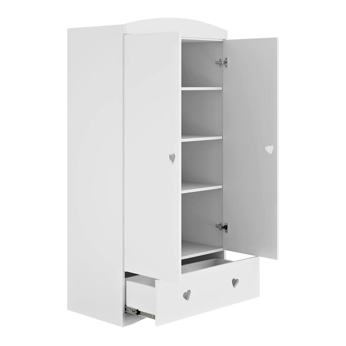 SCHRANK 2 Türen Weiß - Weiß, Holzwerkstoff (90/187/57cm) - Petits-meubles