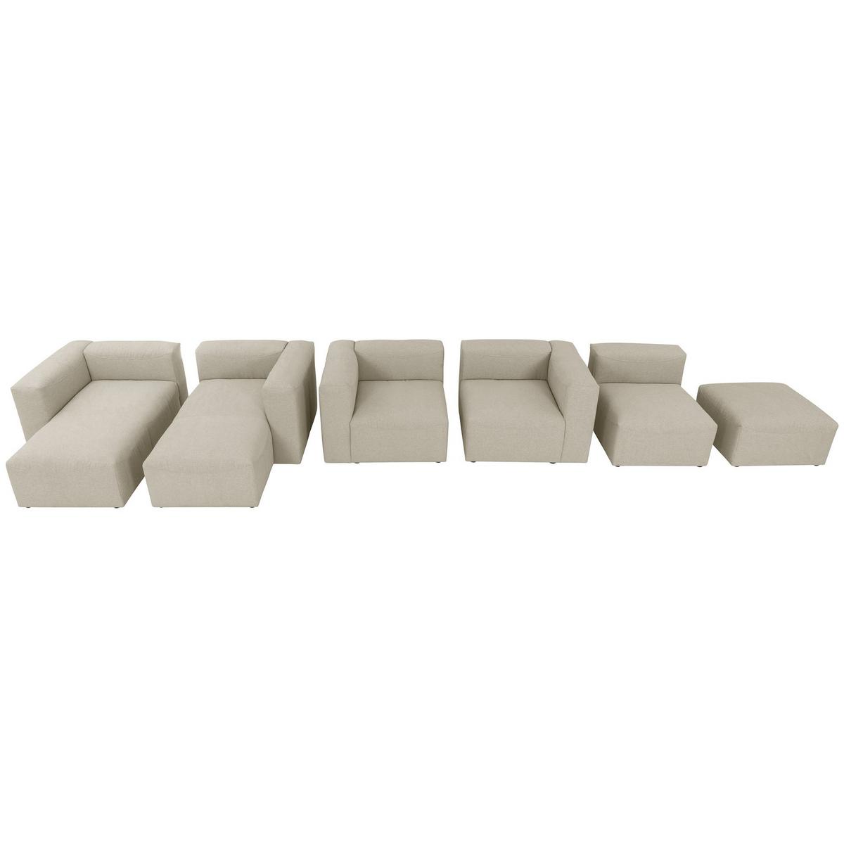SOFA Element Armlehne rechts Kattrina Flachgewebe creme - Creme, Kunststoff (100/73/100cm) - 58aufmkessel