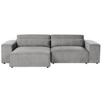 ECKSOFA Modul 3-Sitzer rechtsseitig Grau Stoff Hellnar - Grau, Textil (262/176cm) - Beliani