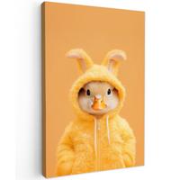 LEINWANDBILD Osterhase - Kostüm - Ente Wanddeko 40x60 cm - Gelb, Textil (40/60cm) - MuchoWow