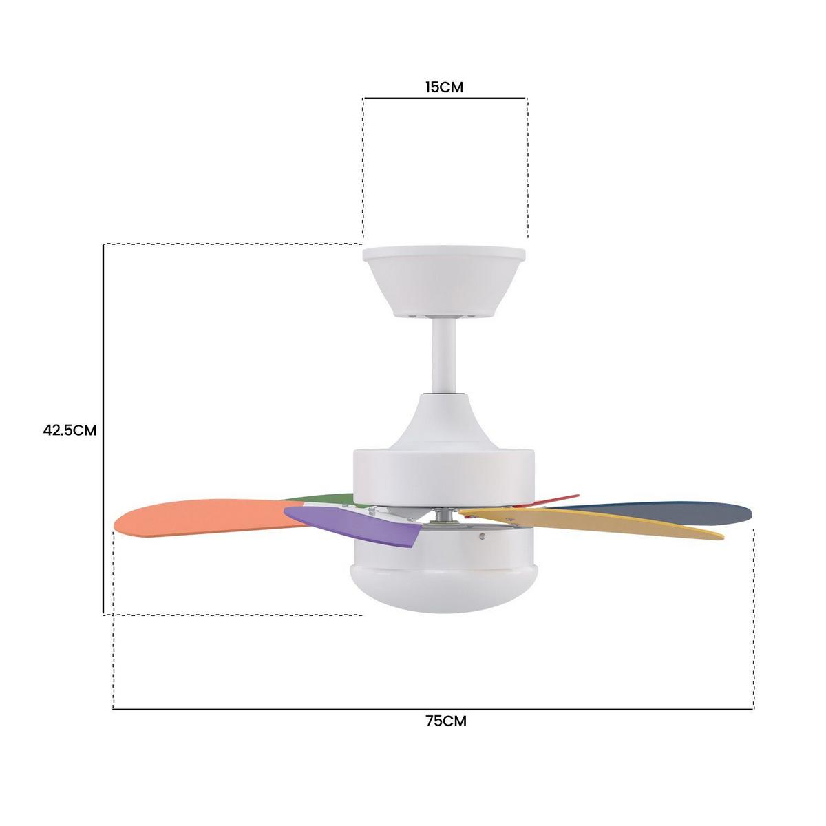 DECKENVENTILATOR Emmen II 75/75/43cm - Multicolor, Metall (75/75/43cm) - Nettlife