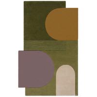 WOLLTEPPICH HALLEIN, abstrakt, aus Wolle, Grün, 200 x 290 cm - Grün, Textil (290/200cm) - KADIMA DESIGN